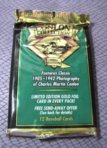 CONLON COLLECTION 1994 Confezione Sigillata/12 Carte **Carta Gold Foil Edizione Limitata - Foto 1 di 2