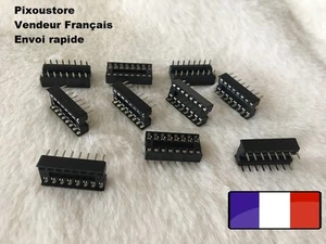 Lot de supports Lyre pour circuit intégré 16 broches, lot au choix. DIP 16 4-60 - Imagen 1 de 7
