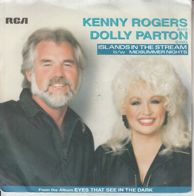 KENNY ROGERS DOLLY PARTON Islands In The Stream PICTURE SLEEVE 7" 45 record RARE - Image 1 of 4