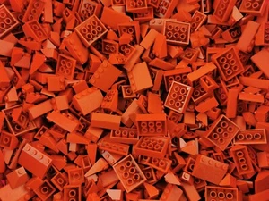 Lego® Dach Steine rot 100 Stück Schrägsteine red Dachsteine Ziegel Dachziegel - Bild 1 von 1
