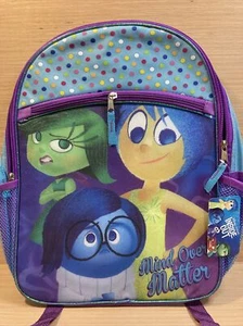Disney Inside Out 16" Backpack Bookbag Mind Over Matter School Bag New With Tags - Picture 1 of 5