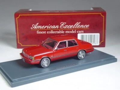 (KI-11-36) Neo Scale Models Dodge Aries K-Car rot in 1:43 in OVP - Bild 1 von 2
