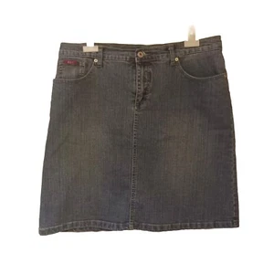 Gonna denim jeans B&G Y2K taglia 14 matita corta cowgirl di design blu - Foto 1 di 7