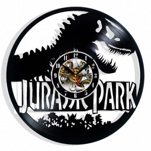 Jurassic Park Vinyl Wall Clock Gift Birthday Holiday Art Home Room Decor Design - Picture 1 of 5