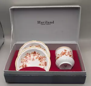 Set Haviland Limoges France Espresso Cup And 2 Saucers - Picture 1 of 17