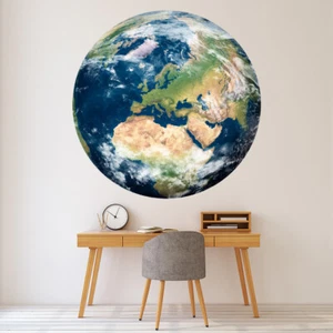 World Globe Earth Map Wall Sticker WS-45672 - Picture 1 of 12