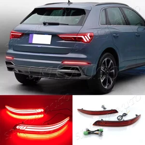 For Audi Q3 2019-2025 LED rear bumper brake lights/fog lamp/turn signals 2pcs - Picture 1 of 9