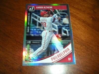 2018 Donruss Career Stat Line #124 Aaron Altherr 285/444 Philadelphia Phillies - Image 1 of 2