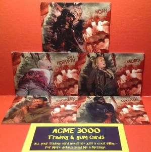 Topps WALKING DEAD SURVIVAL BOX - WALKER BITE Parallel Card FULL SET 1-2-3-4-5 - Picture 1 of 7