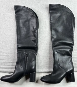 Via Spiga kniehohe Stiefel hoch schwarz Leder mit Absatz Größe 6,5 M - Bild 1 von 13