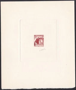 Tunisia Sc238 Architecture, Citadel, Takrouna, Signed Die Proof - Picture 1 of 1