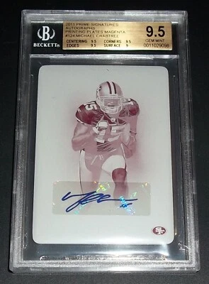 #1/1 BGS 9.5 10 Michael Crabtree Auto 2011 Prime Signatures Signed Autograph 1-1 - Image 1 of 3