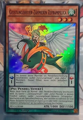 Yugioh - Geistungeheuer-Zähmerin Zeframpilica - PEVO-DE048 - SR 1.Aufl. DE/NM - Bild 1 von 3