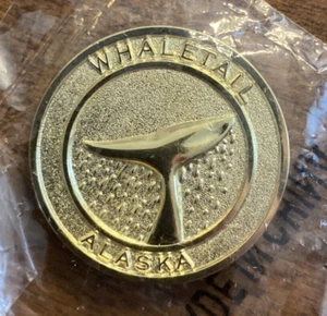 Moneda Ficha Souvenir Cola de Ballena C10a Tono Dorado Osa Grande Frontera Alaska Mint - Imagen 1 de 7