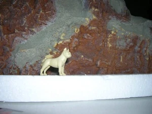 BOXER MARX PET SHOP PLAYSET 1952 FIGURE RUBBER VINYL VINTAGE DOG CREAM - Picture 1 of 4