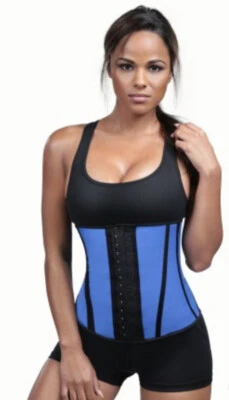 Entrenador de Cintura Divafit Alta Compresión Ejercicio Entrenamiento Faja AZUL 2XL Brasil $69 Foto 1 de 4