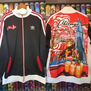 Adidas Giacca Tuta Uomo XL Track Top Vintage Retrò Rara Chicago - Foto 1 di 11