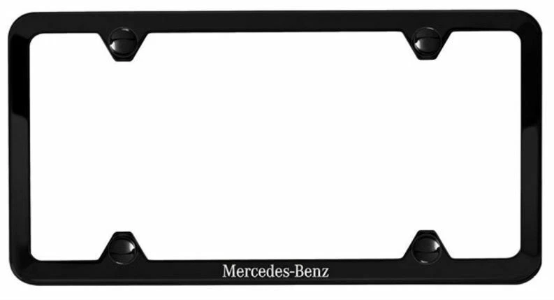 Genuine Mercedes Benz Black Trunk License Plate Frame Lazer Etching Powder Coat - Image 1 of 1