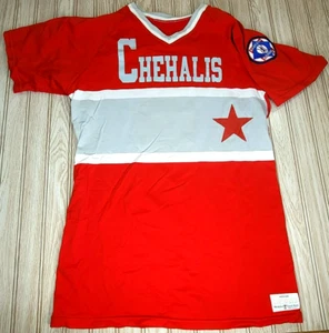 vtg 70s 80s Chehalis Babe Ruth Baseball Jersey Shirt Medalist Sand Knit USA Mens - Picture 1 of 6