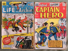 Life With Archie #46. 1966. Origin Of Pureheart. Captain Hero #2 1966. Low Grade