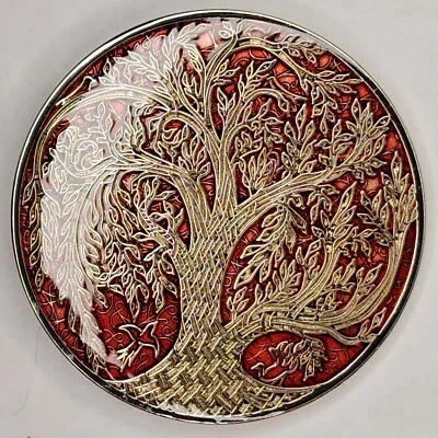 Celtic Tree of Life - Polished Gold on Red Finish - New Unactivated Geocoin - Image 1 of 4
