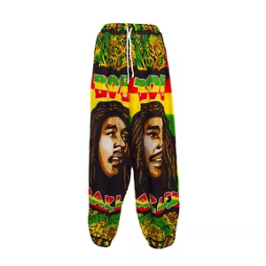 Bob Marley Pants One Size 100% Cotton Unisex Wholesale Hippie Pants Beach Pants - Picture 1 of 3