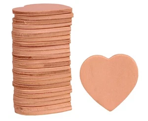 25 Pack of 1.5 Inch Unfinished Wooden Heart Shape Cutouts, DIY Ready to Decorate - Picture 1 of 3