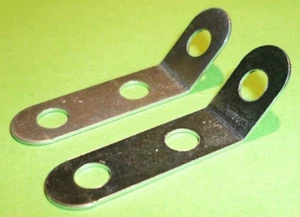 ZWEI Meccano Zink schmale stumpfe Winkel Halterung Teil 812d - Bild 1 von 1