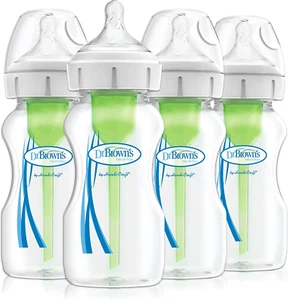 Dr Brown'S Natural Flow Anti-Colic Options+ Wide-Neck Baby Bottle, 9Oz/270 Ml, w - Picture 1 of 12