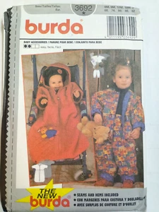 Snowsuit Coat Pants Baby 6M 9M 12M 18M 2T Burda 3692 Sewing Pattern Accessories - Picture 1 of 7