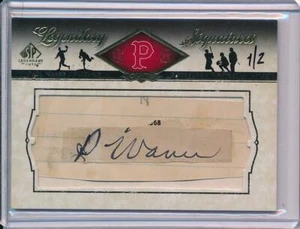 1 PAUL WANER 2008 SP LEGENDARY CUTS AUTOGRAPH signed  AUTO 1/2 - Picture 1 of 1