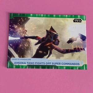 Star Wars Topps Battle Plans 2021 #33 Ahsoka Tano verde paralelo #'d 73/99 - Imagen 1 de 2