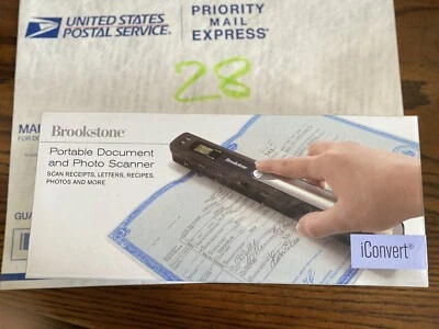 Brookstone iConvert Portable Document and Photo Scanner , Receipts , Documents. - Image 1 of 4