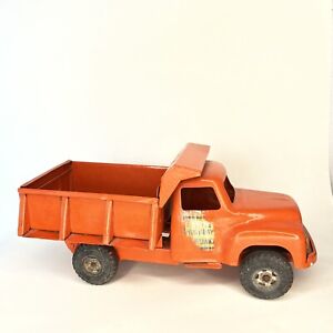 LARGE Vintage Buddy L Mack Dump Truck Steel Toy Red Mighty