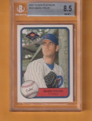 Mark Prior 2001 Fleer Platinum Baseball Rookie Card # 529  BGS Graded 8.5 NM-MT - Image 1 of 2