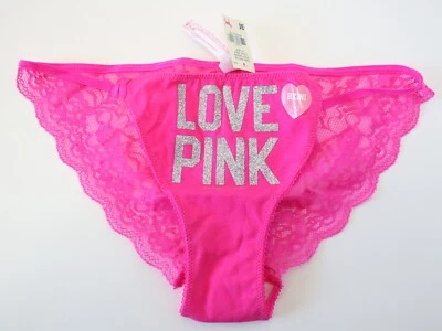 1 NUEVO Victoria's Secret DE COLECCIÓN 2011 ROSA tiro bajo encaje tanga bikini panty MEDIANO Foto 1 de 4