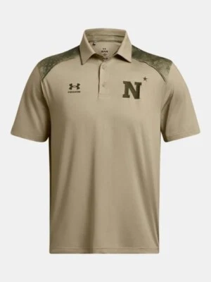 Under Armour Freedom Navy Collegiate Polo Loose Fit UA Beige Size L 5120685-507 - Image 1 of 4