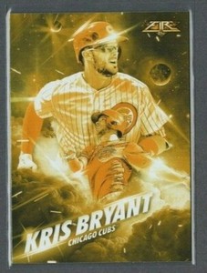 KRIS BRYANT 2017 Topps Fire #F-1 Fired Up Gold Parallel Chicago Cubs