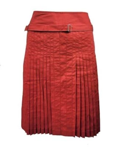 NWT Ann Taylor LOFT Orange women's belted pleated Skirt 6, 8, 10, 12 - Picture 1 of 5