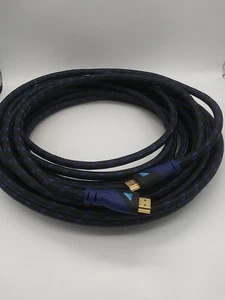 Gold Premium 4k HDMI Cable 40ft Length BLACK/BLUE Nice!!! (BB) - Picture 1 of 7