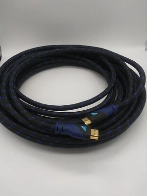 Gold Premium 4k HDMI Cable 40ft Length BLACK/BLUE Nice!!! (BB) - Image 1 of 4