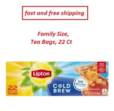 Té negro helado Lipton tamaño familiar, bolsas de té, 22 quilates.- ¡¡COMPRA MÁS Y AHORRA!!! Foto 1 de 4