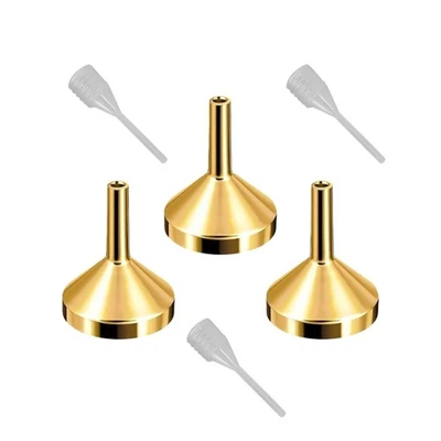 Embudo de transferencia de líquido embudo de metal de 3 piezas embudo pequeño para polvo Foto 1 de 4