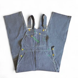 NEW w/ Tags Vintage KEY Imperial Bib Overalls Denim Railroad Stripe 32 x 30 USA - Picture 1 of 10
