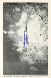 Vintage Methodist Spire University North Carolina Chapel Hill schwarz-weiß PC nicht verschickt - Bild 1 von 2
