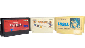 Nintendo Famicom Lot |Tetris BPS Dr. Mario, Doraemon Hudson Soft |Japanese Impor