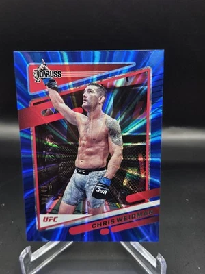 2022 Donruss UFC - Chris Weidman #128 Holo Blue Laser 29/49 - Image 1 of 3