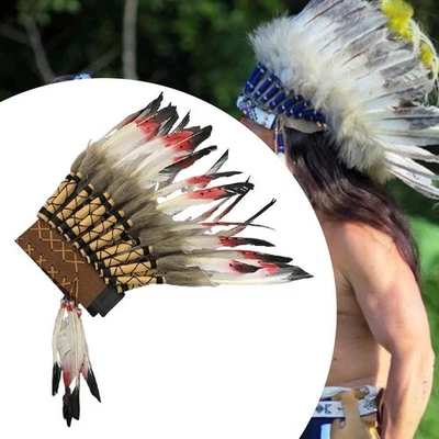 American Indian Native Feather Headdress for Stage Performance Show - Image 1 of 4