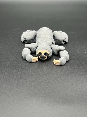 3D Printed 6in Flexi Grey Sloth - Image 1 of 4