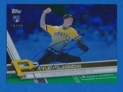 2017 Topps CLEARLY AUTHENTIC #CAAU-TG Tyler Glasnow RC ROOKIE ON CARD AUTO 50/99 - Image 1 of 3